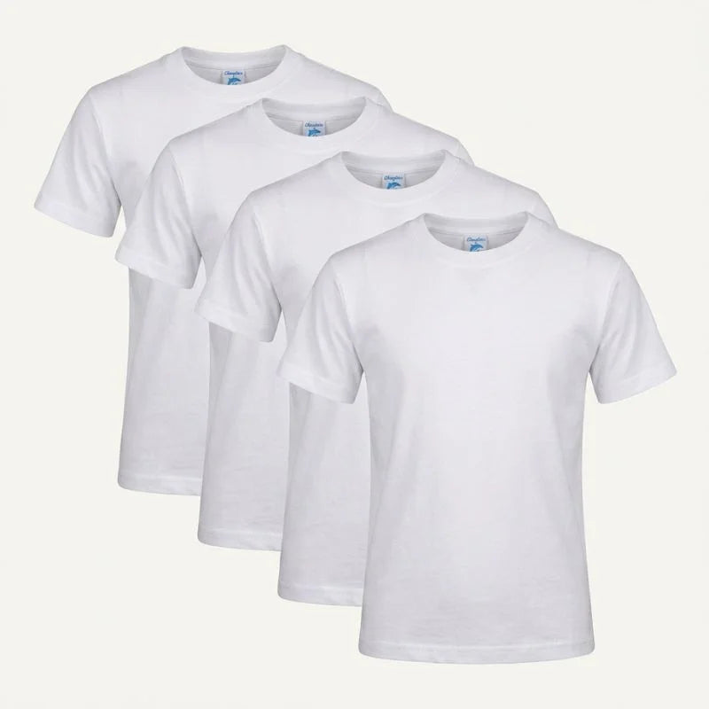 Pack 4 T-shirt Garçon Blanc Coton
