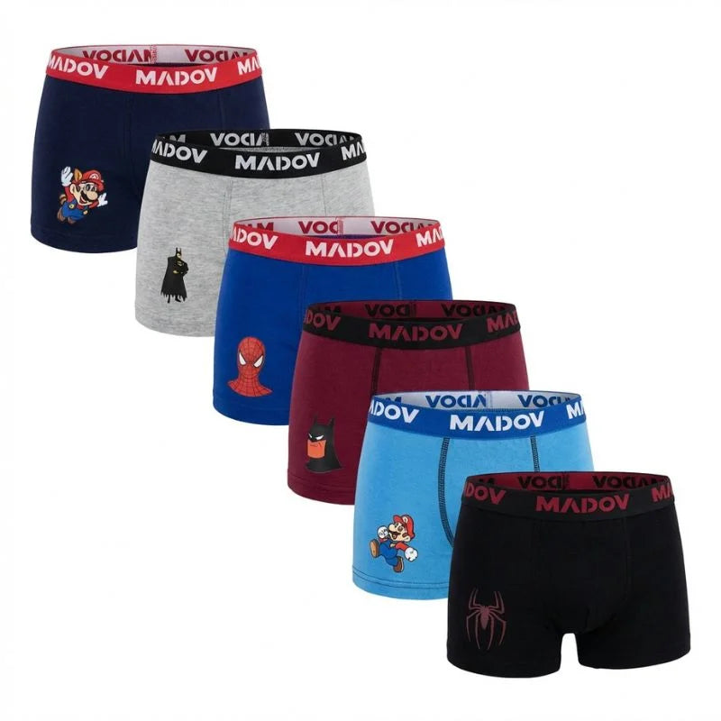 Pack 6 boxers garçon MADOV