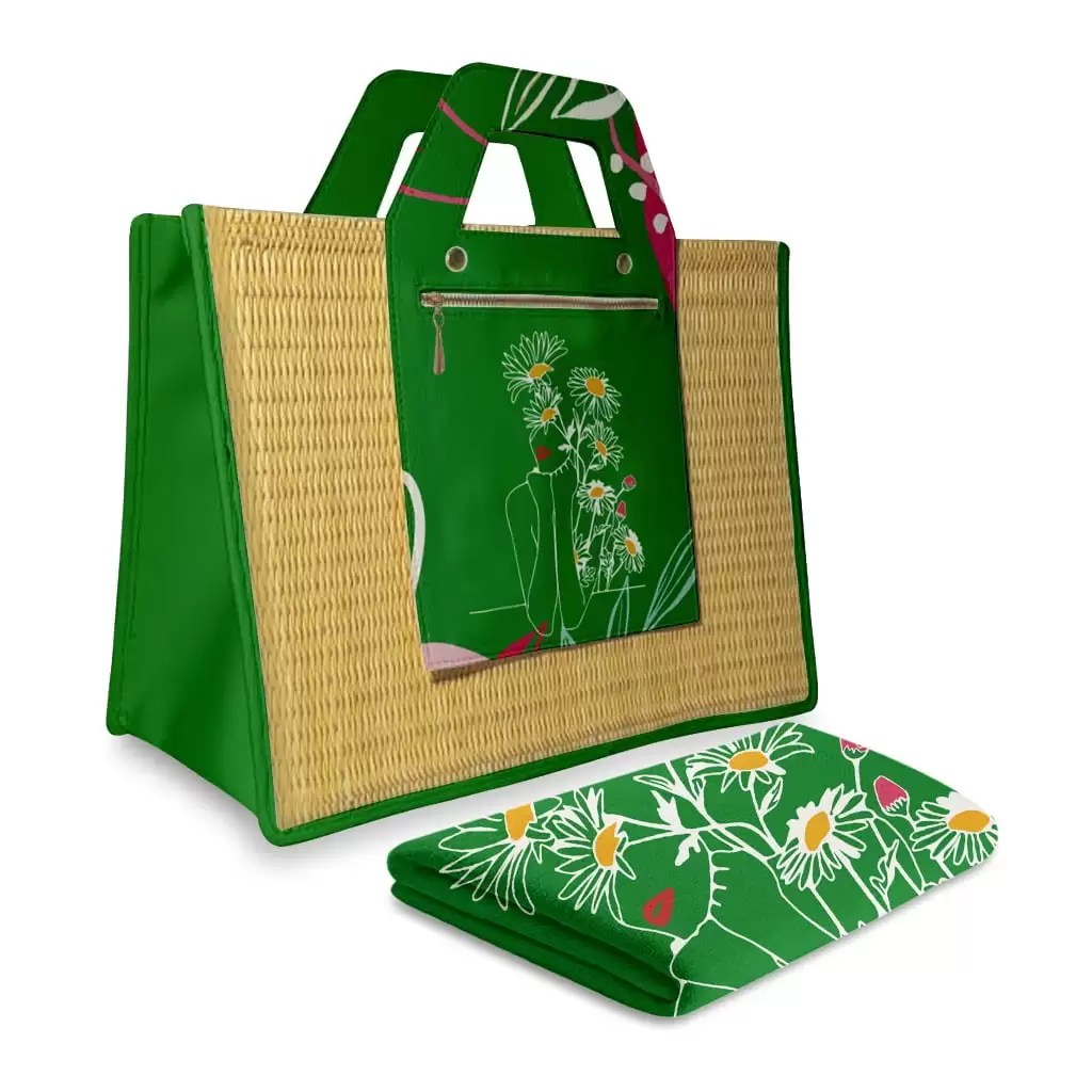 Pack CODA XL Line Art Head Of Flowers Green
