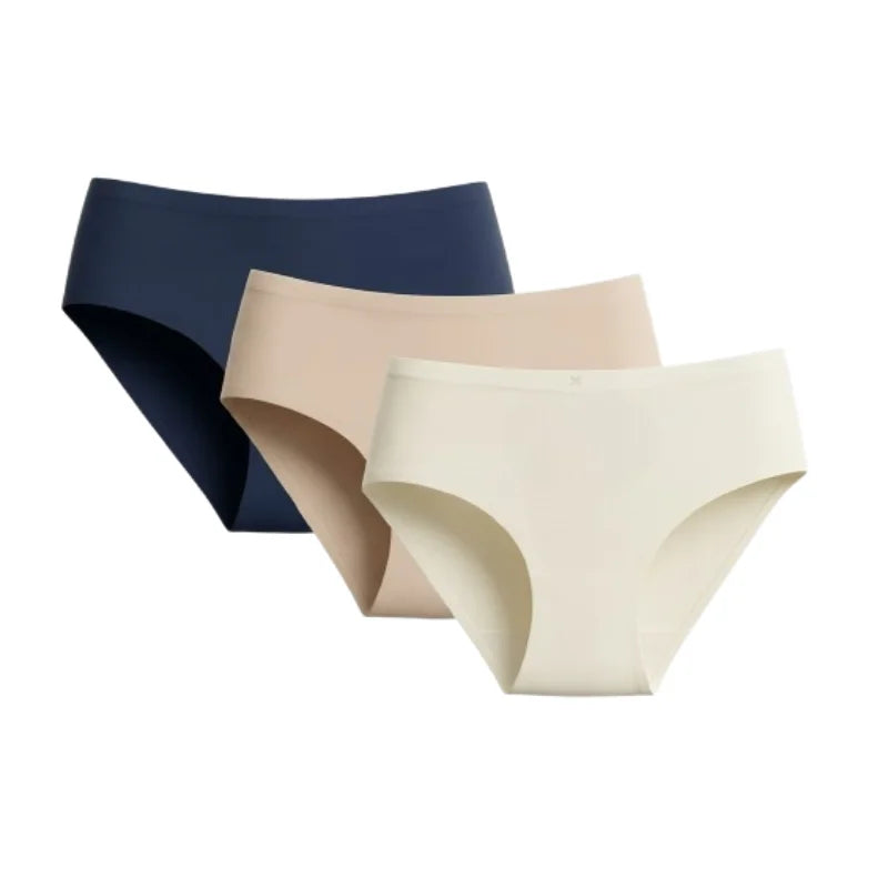 Pack de 3 slips sans couture taille haute