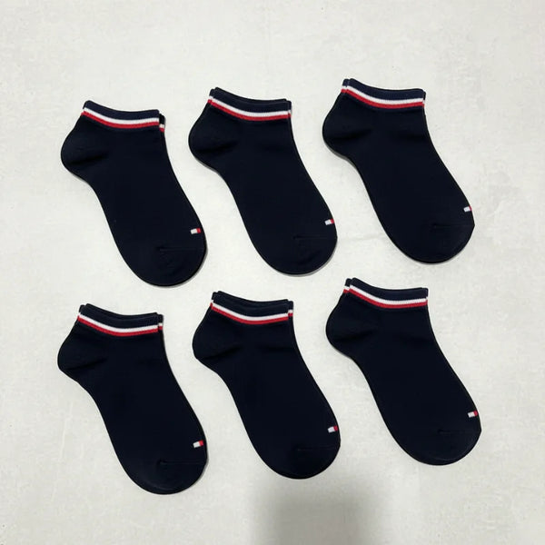 Pack de 6 Paires de Chaussettes Courtes Tommy Hilfiger – Noir