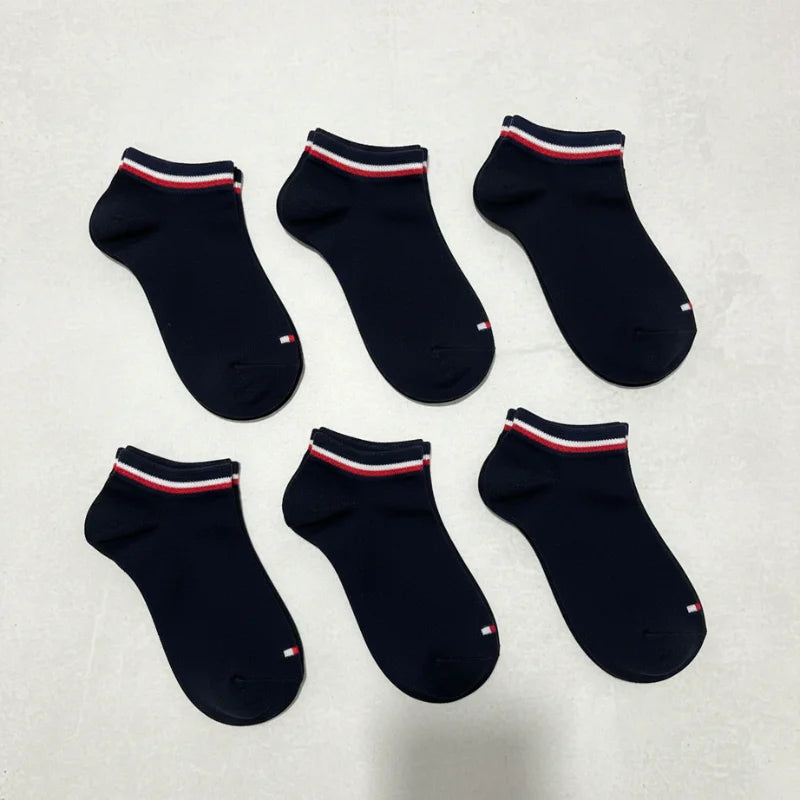 Pack de 6 Paires de Chaussettes Courtes Tommy Hilfiger – Noir