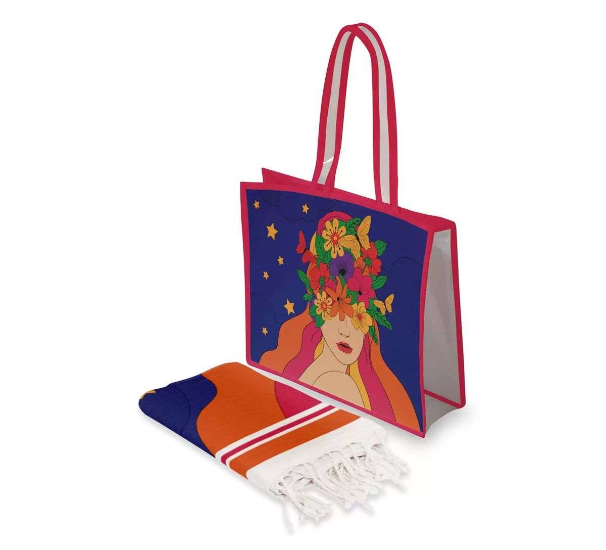 Pack Fouta Head flowers butterfly