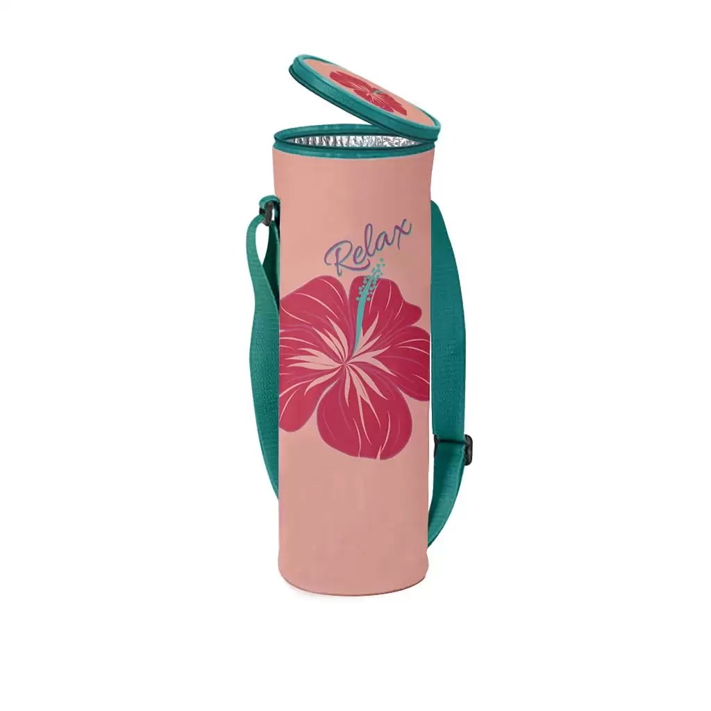 Porte bouteille Isotherme 1.5 L Pink Leaves