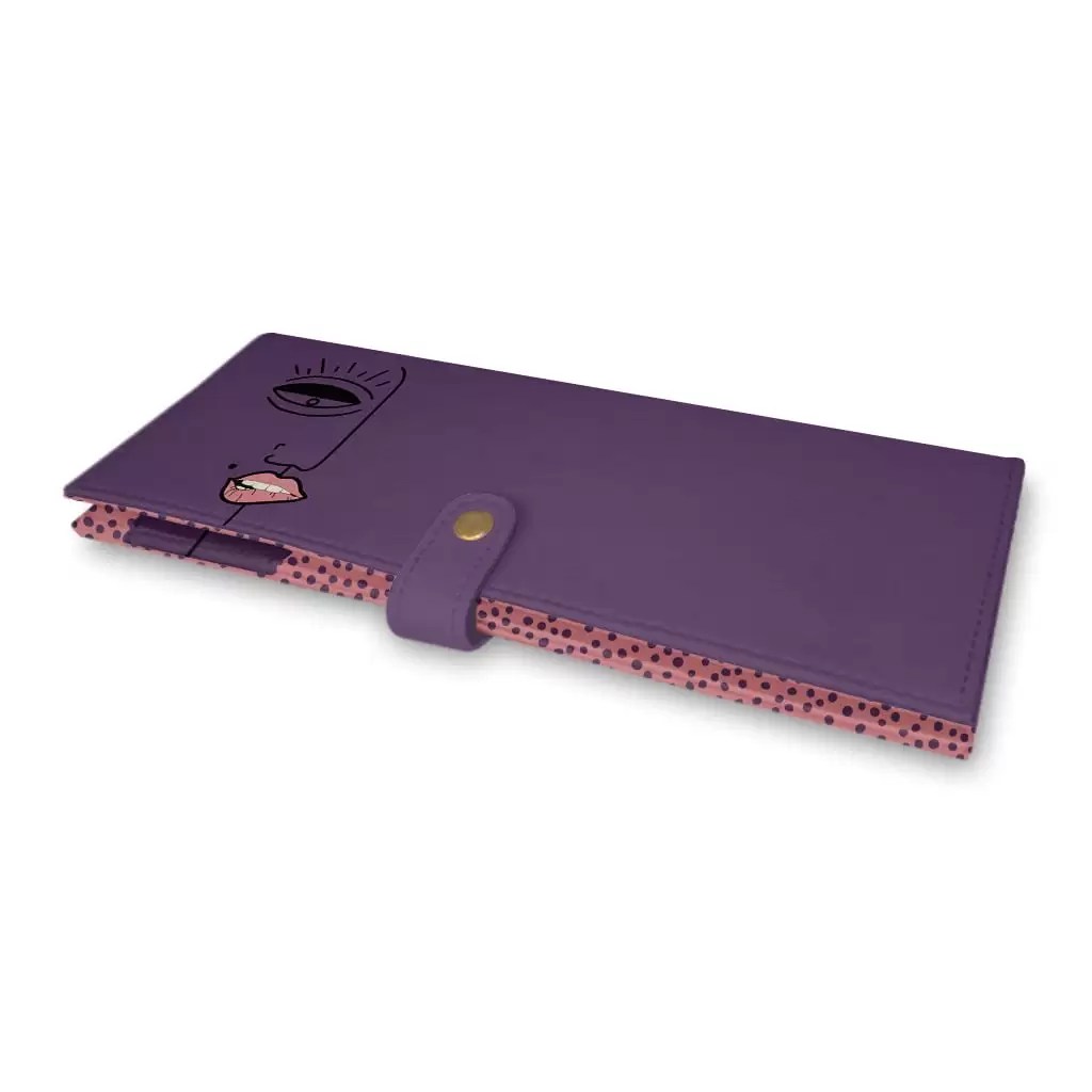 Porte Chéquier Malo Eyes And Lips Pinky Purple