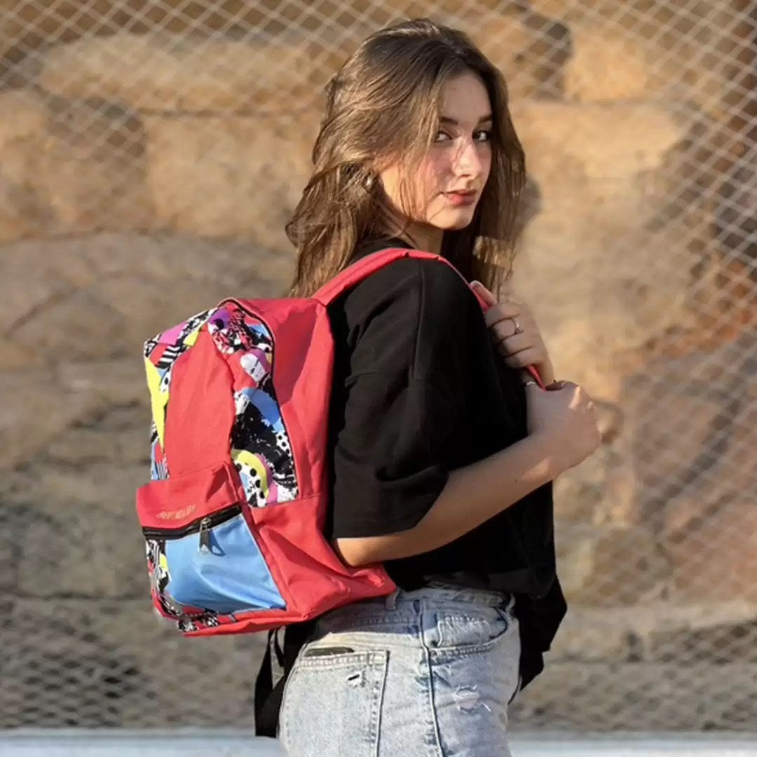 Sac à Dos Casual M Happy Rouge