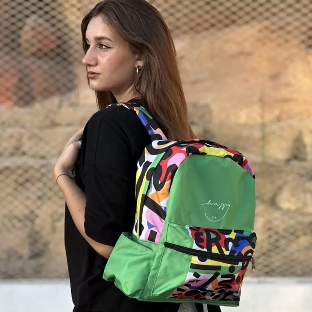 Sac à Dos Casual M Happy Vert