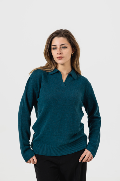 Cozy polo knit