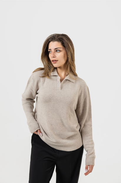 Cozy polo knit