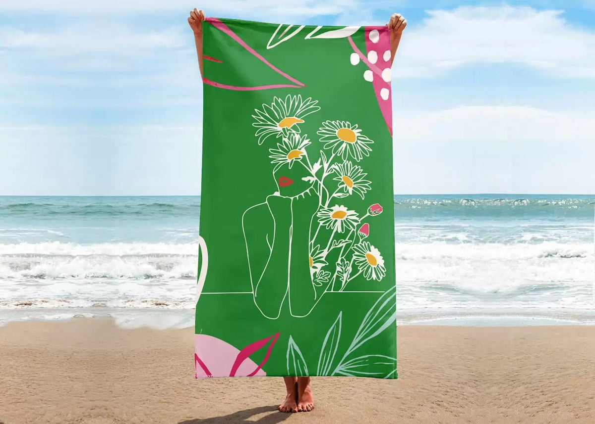 Pack CODA XL Line Art Head Of Flowers Green