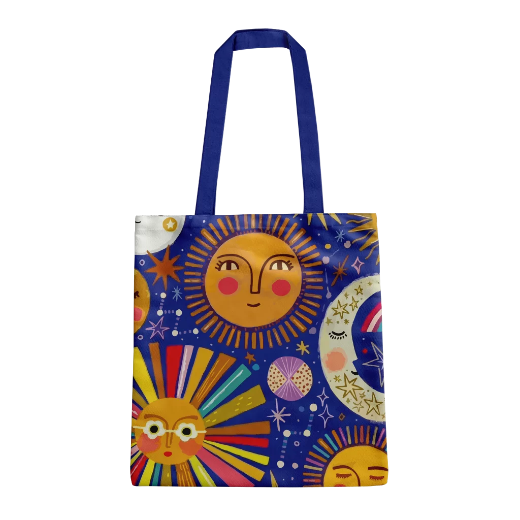 Tote Bag L Blue Sun