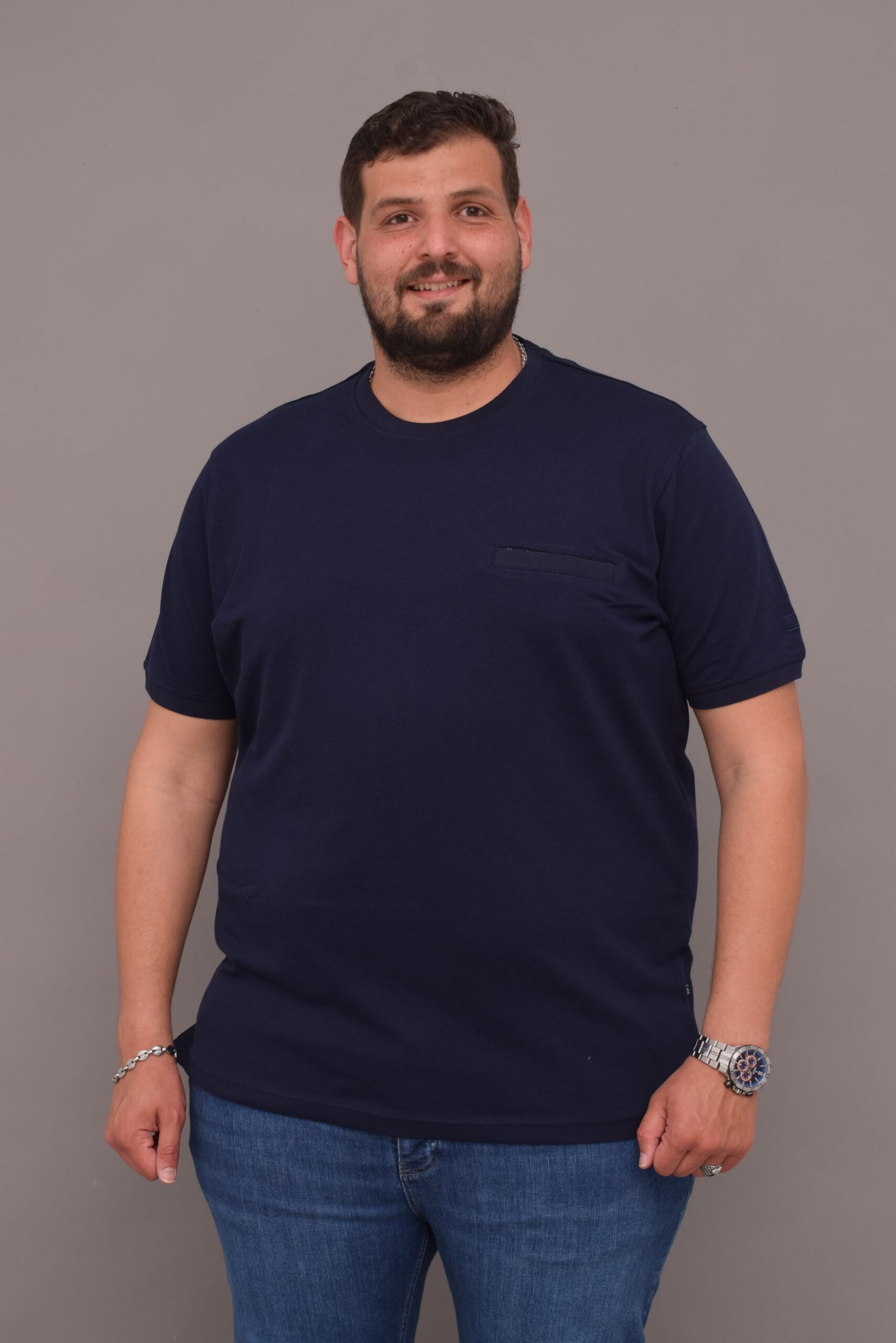 T-SHIRT PIQUEE MARINE TSPQ2604