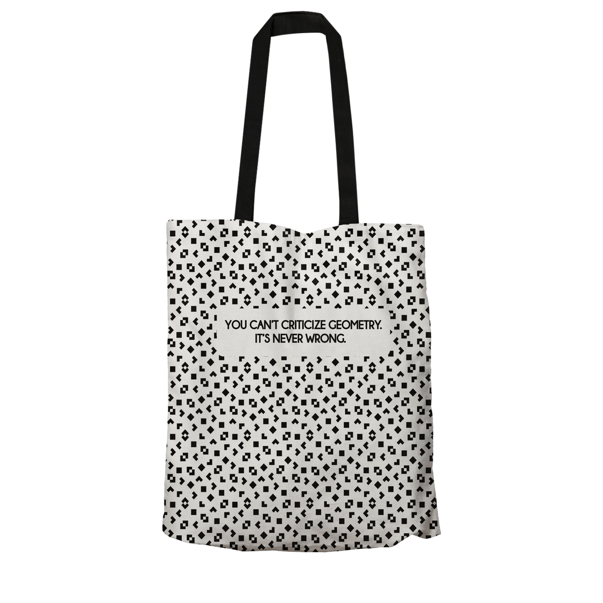 Tote Bag L Géométrique Blanc