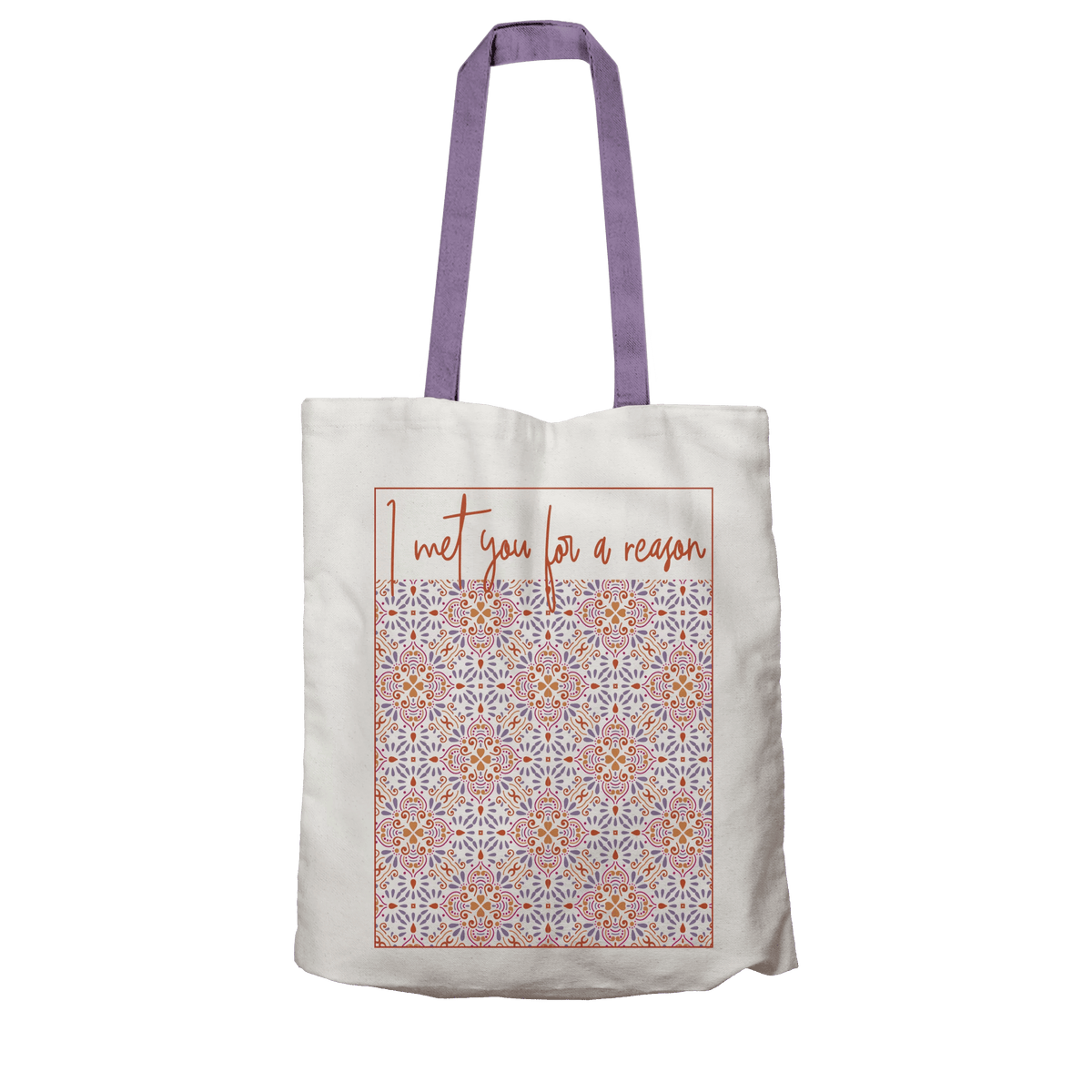 Tote Bag L Met You For A Reason White