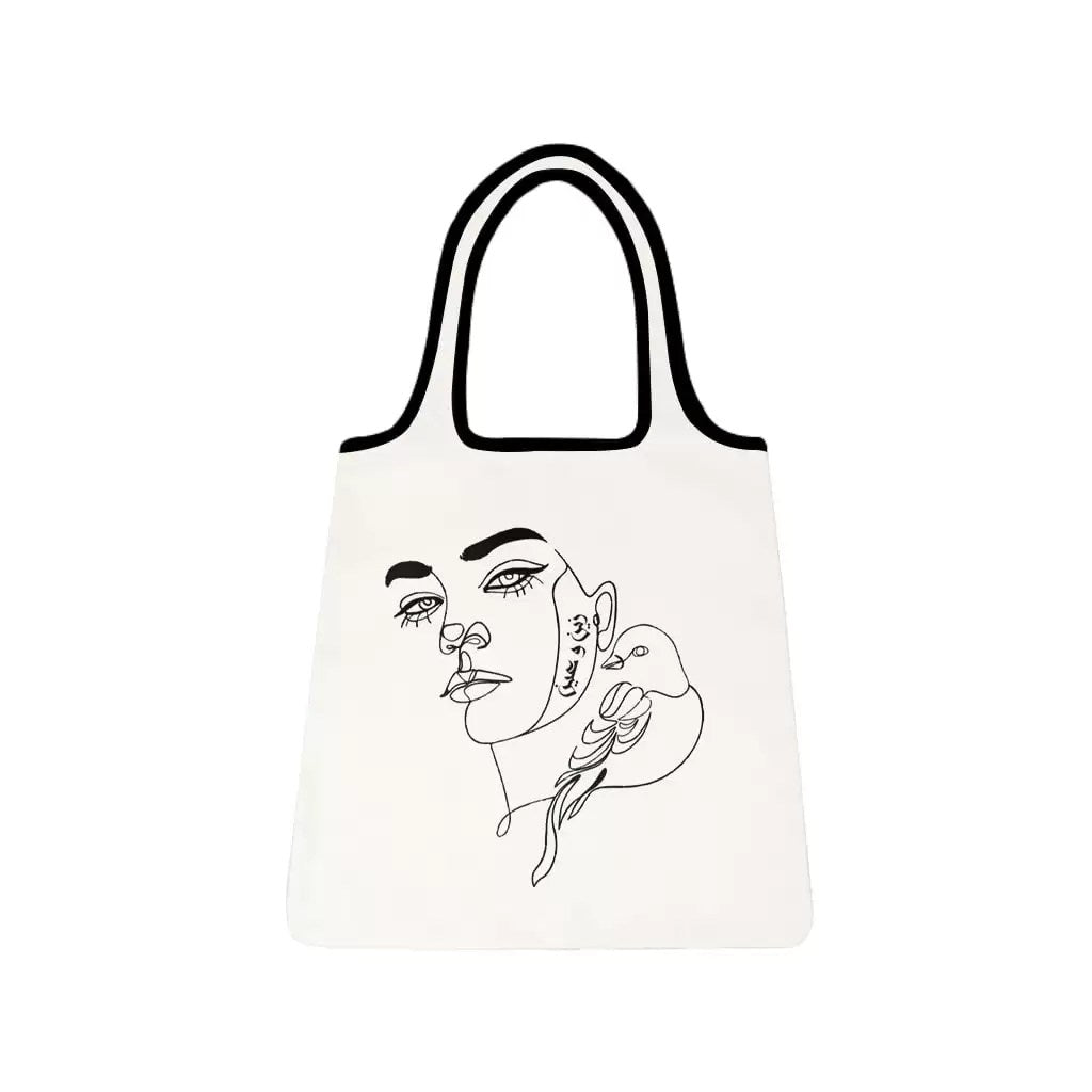 Tote Bag Bold ZINE Black White