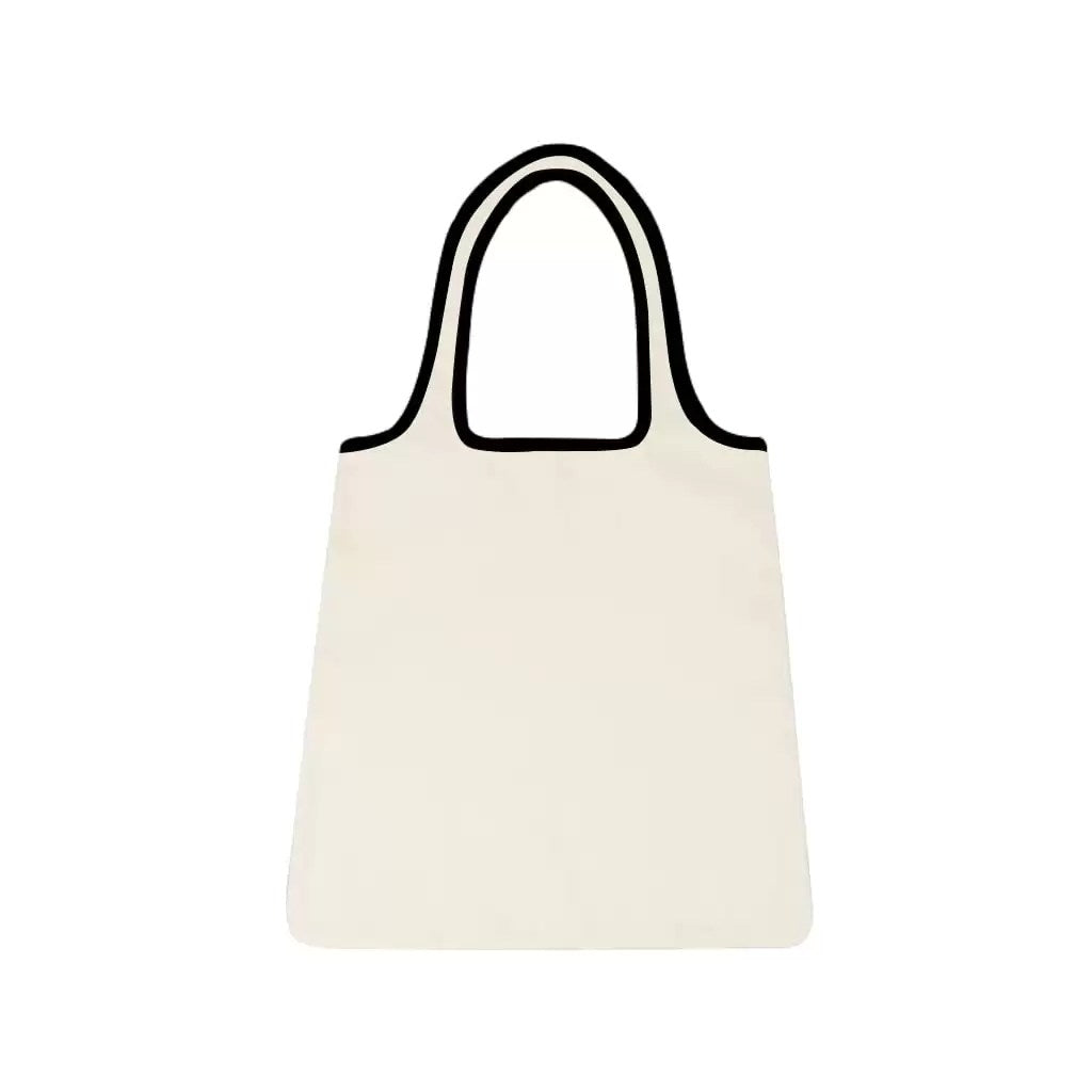 Tote Bag Bold Lady Leaves Art White