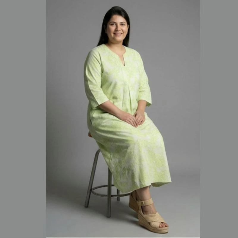 Robe en Popeline de Coton Imprimée