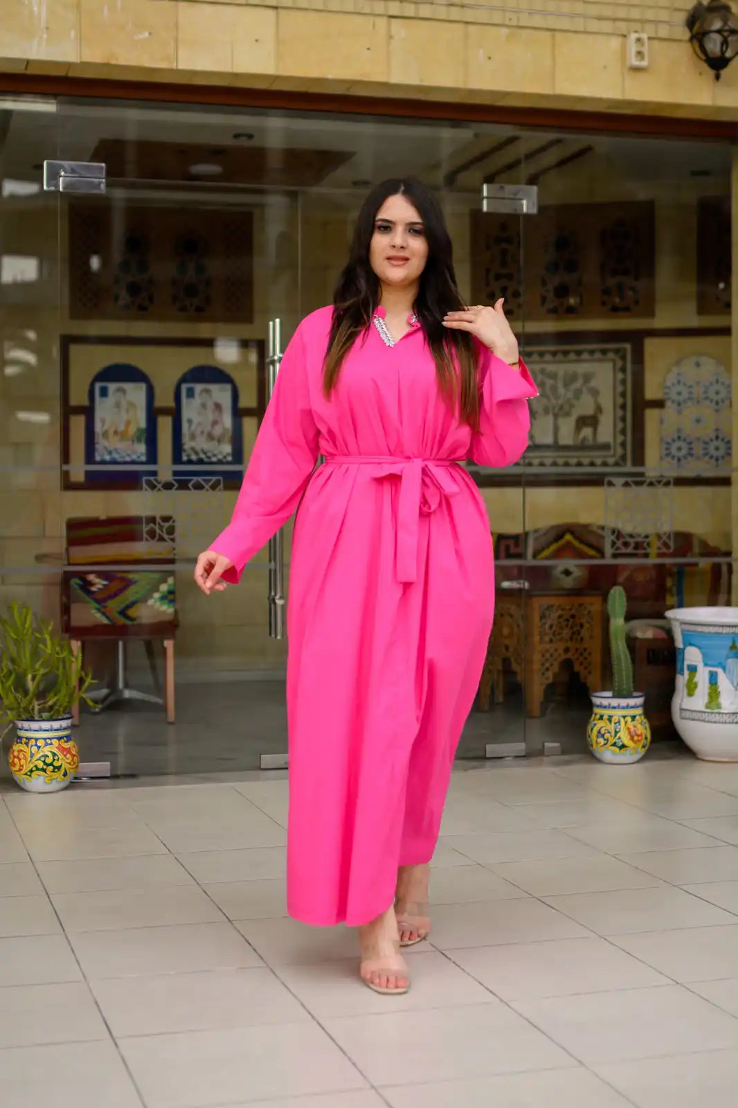 Robe en Popeline de Coton