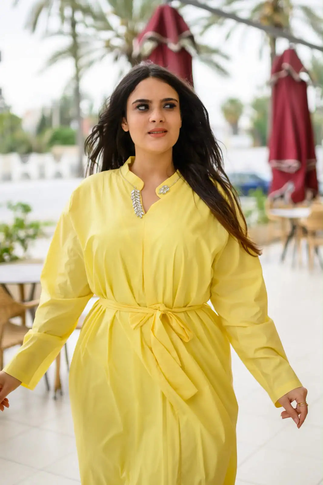 Robe en Popeline de Coton