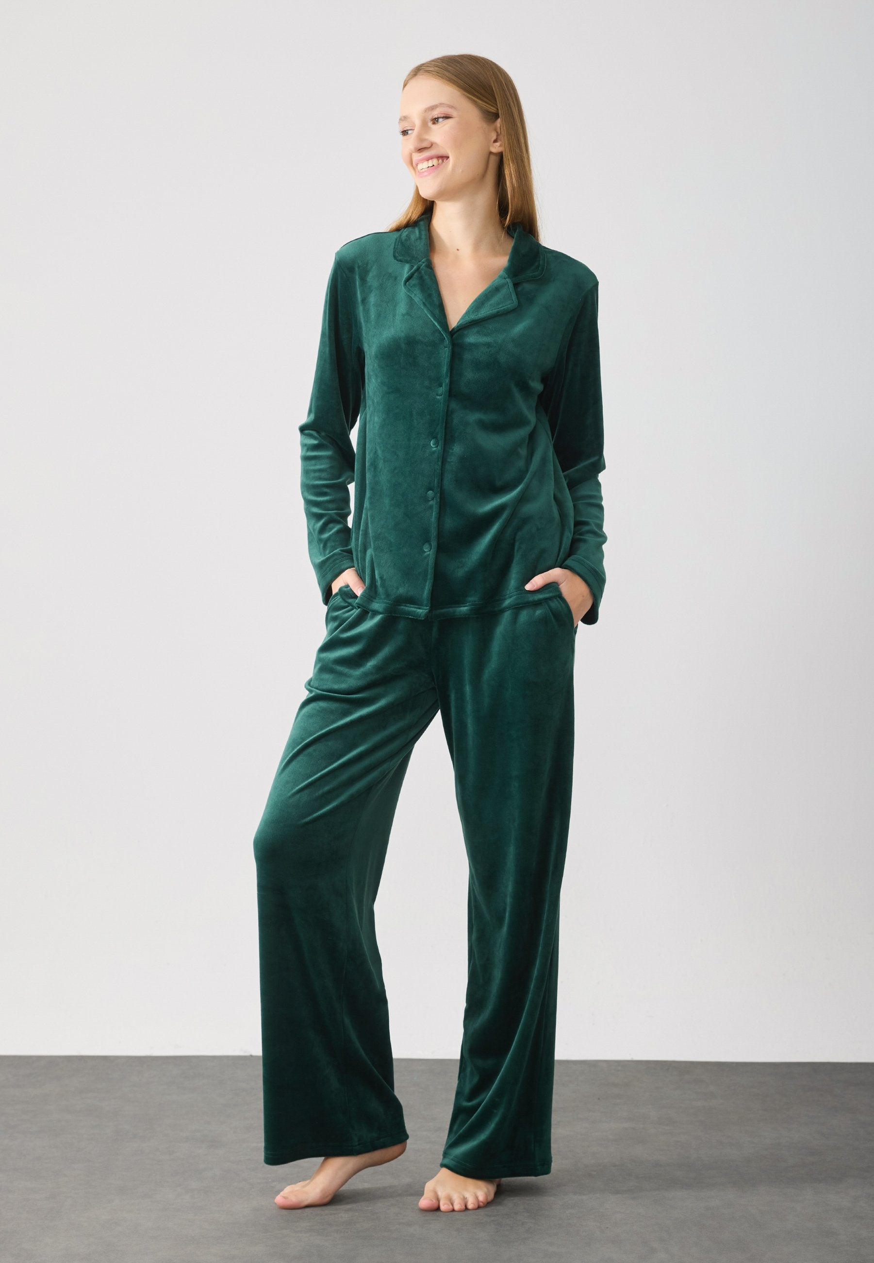 SET - Pyjama - dark green
