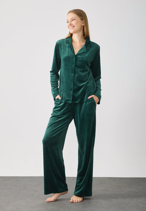 SET - Pyjama - dark green