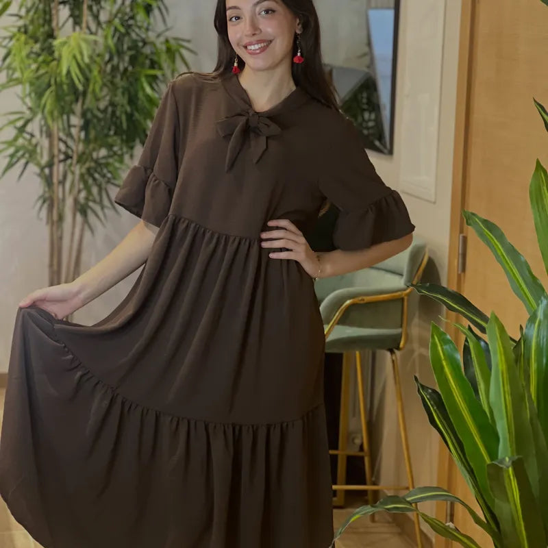 Robe Yasmine Marron