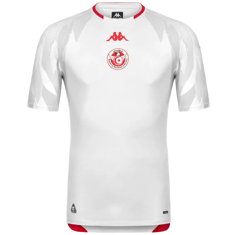 Kappa Maillot de Football Tunisie Homme 2026-27 Blanc-Rouge KOMBAT 34255SW A01