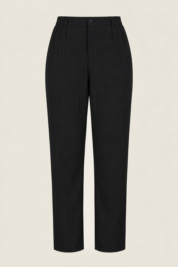 Pantalon Tailleur à Rayures Fines