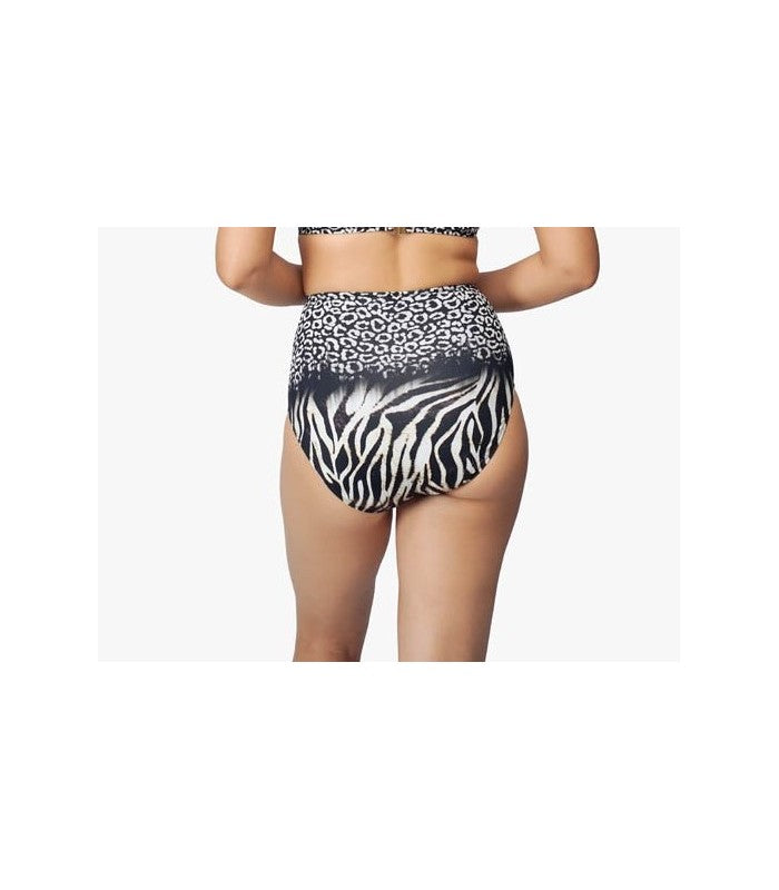 Bas de Bikini Taille Haute Zèbre