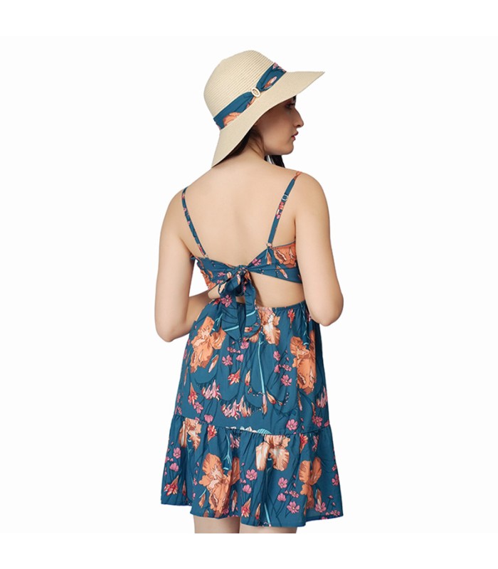 Robe de Plage Courte Imprimé Floral