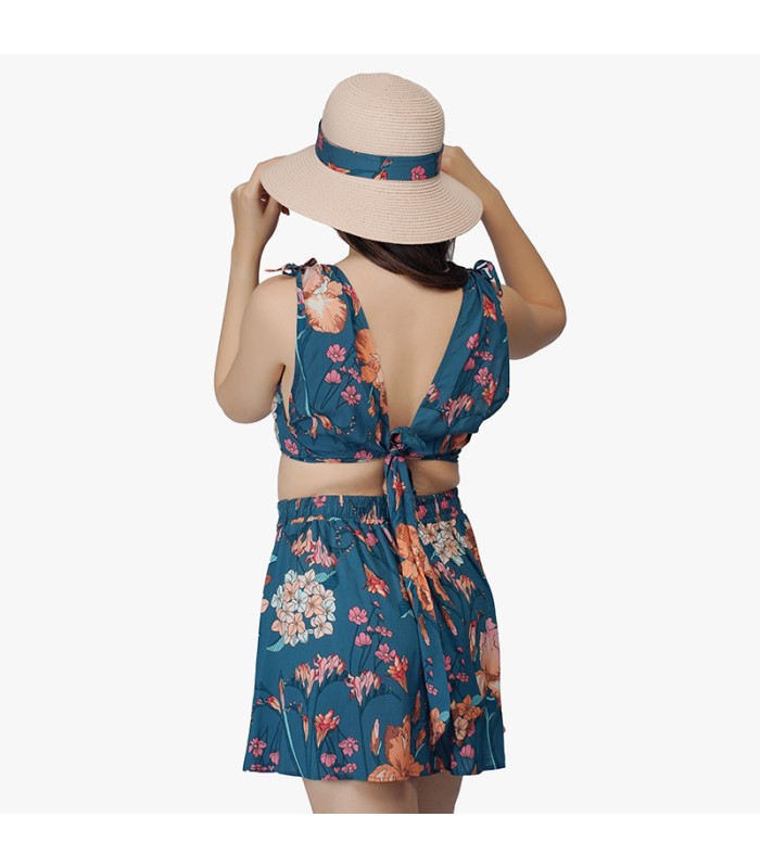 Ensemble de Plage Short et Top Imprimé Floral