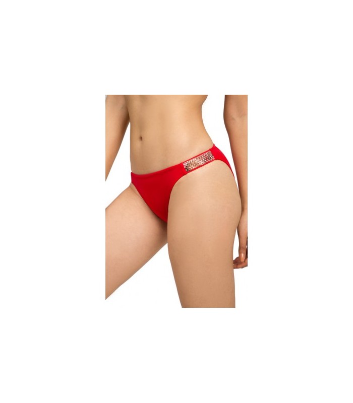 Bikini Triangle à Élastique Serpent Rouge