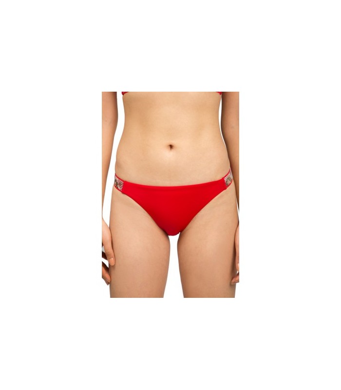 Bikini Triangle à Élastique Serpent Rouge