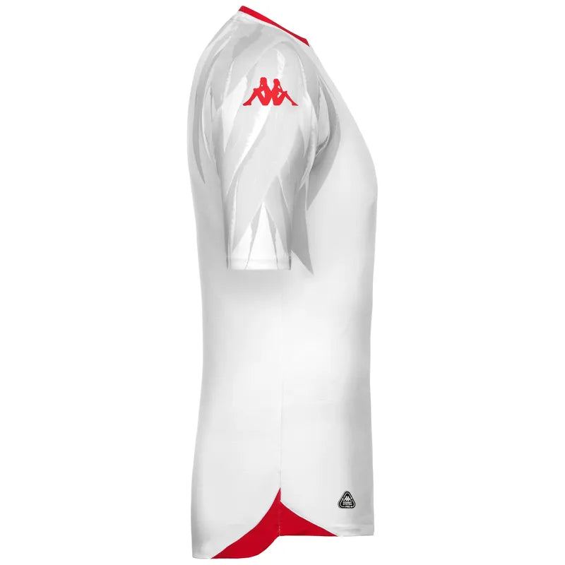 Kappa Maillot de Football Tunisie Homme 2026-27 Blanc-Rouge KOMBAT 34255SW A01
