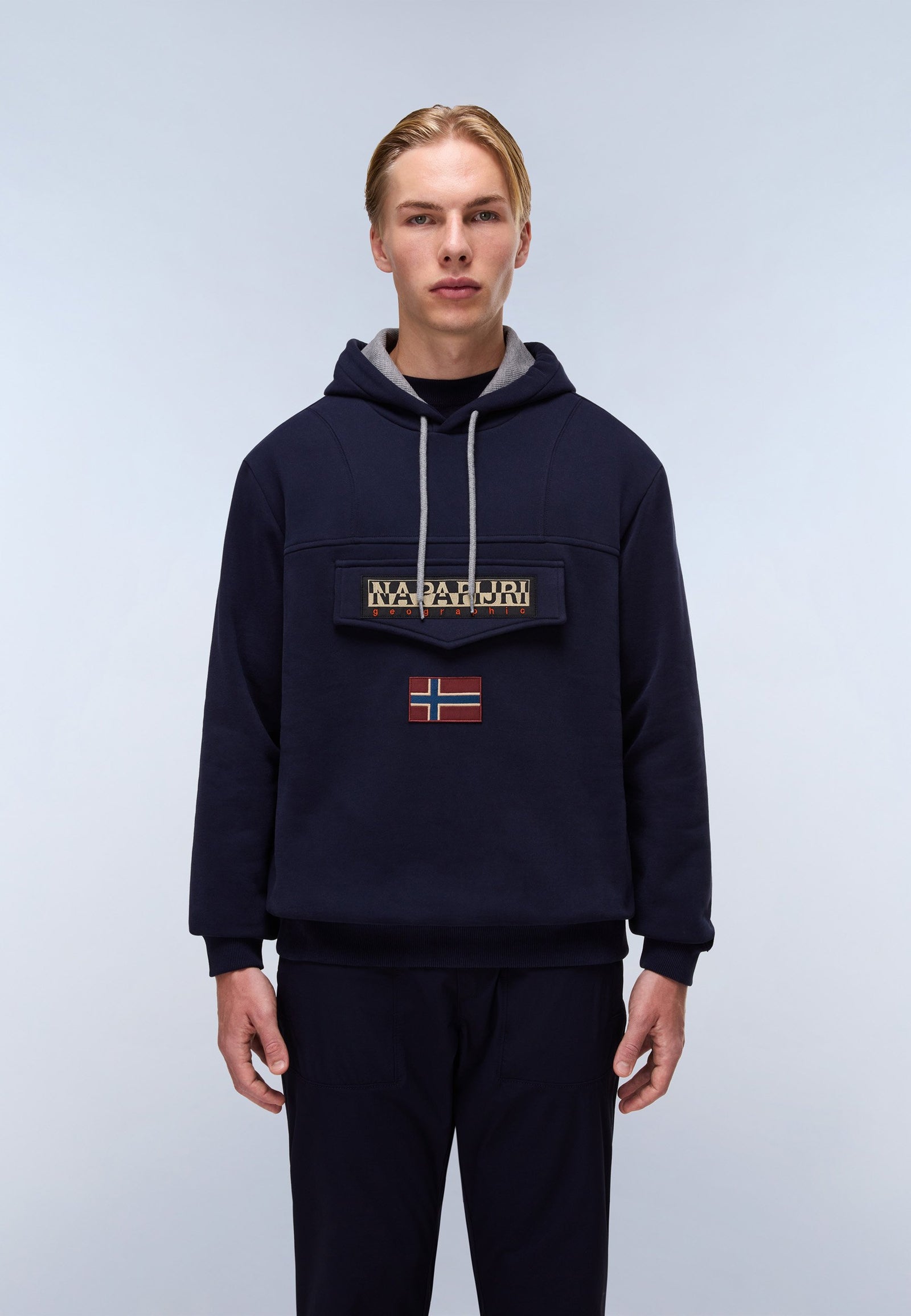 BURGEE WINT - Sweat à capuche - blu marine