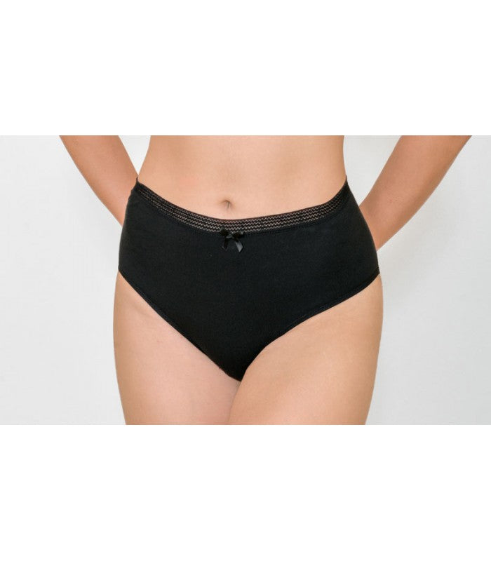 Slip Taille Haute Large à Galon en Coton Bio