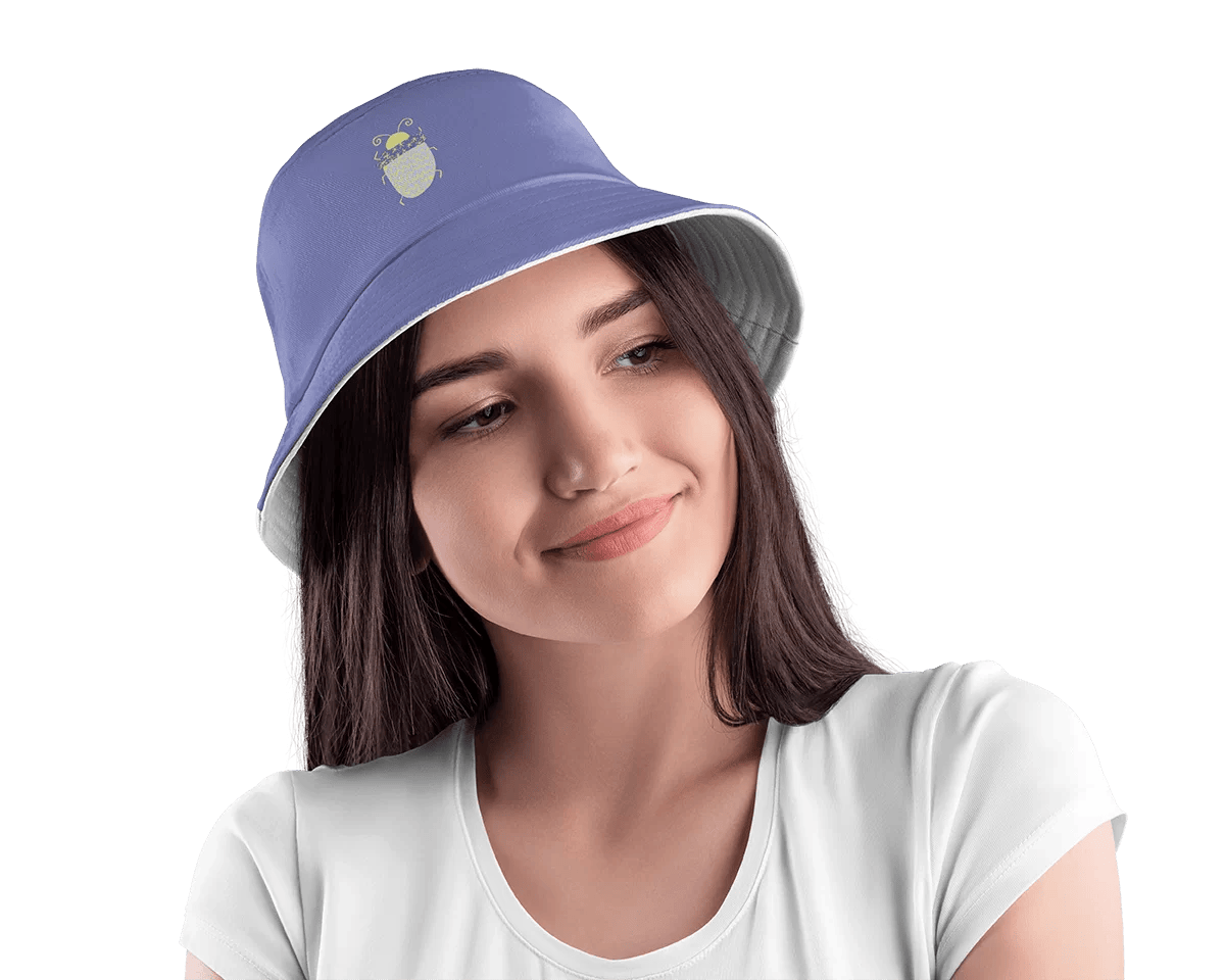 Chapeau Bob Hibiscus Bleu