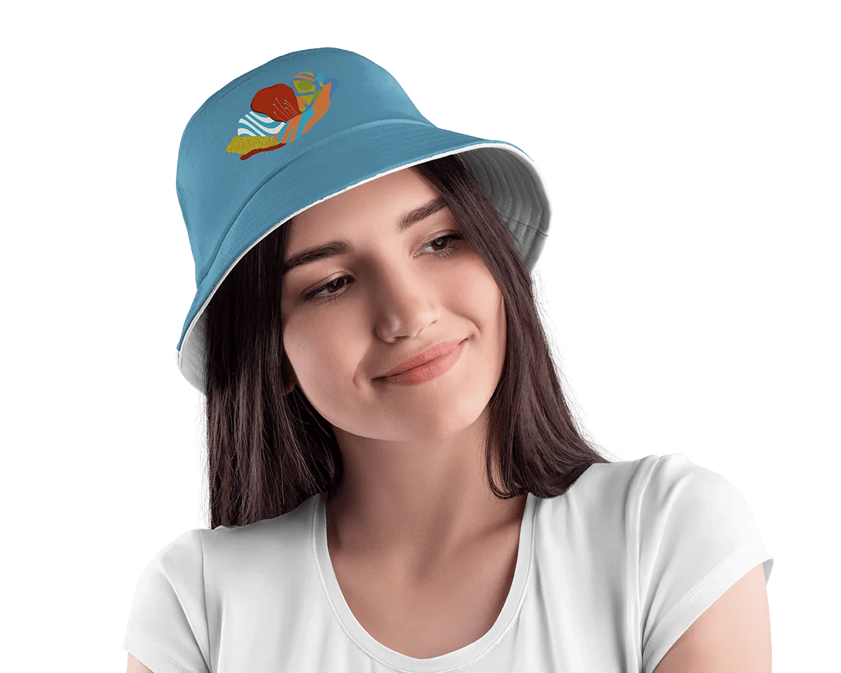 Chapeau Bob Psychédélique Bleu