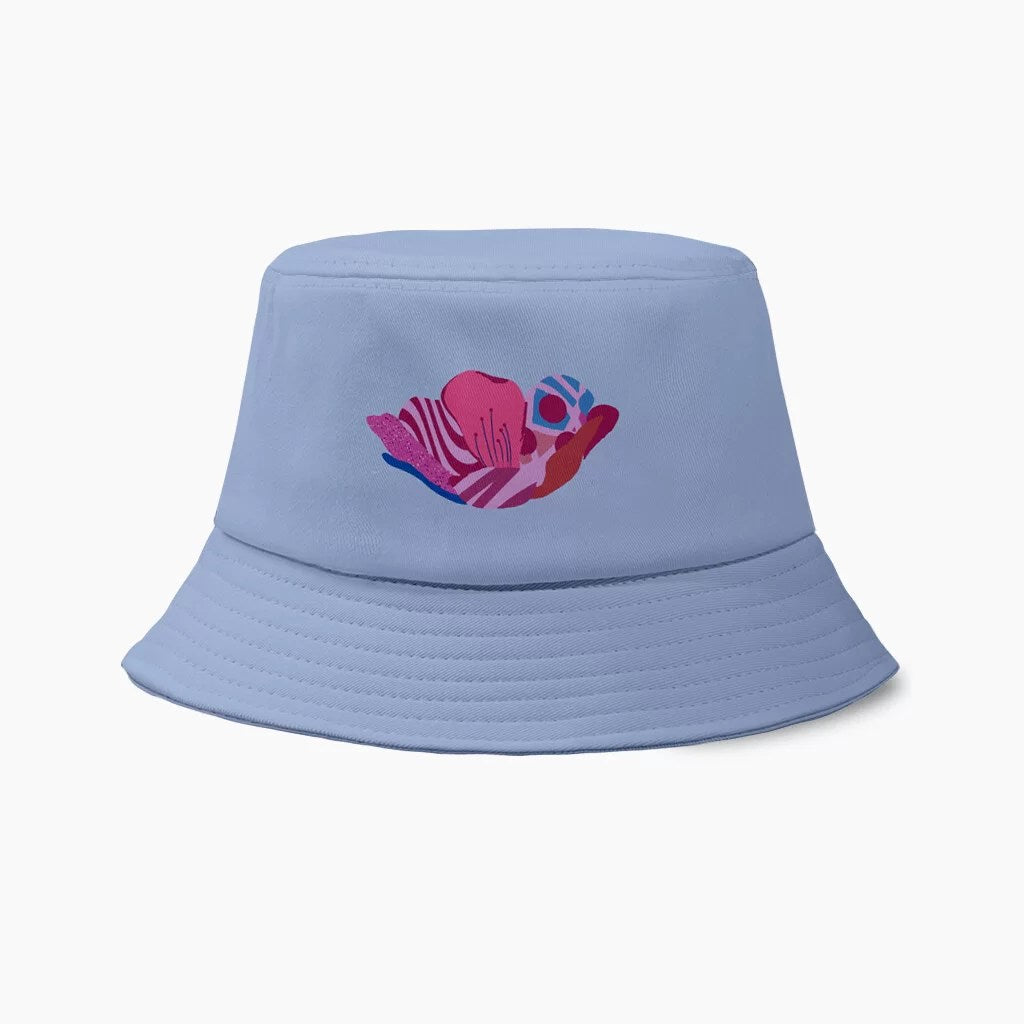 Chapeau Bob Psychédélique Bleu Rose