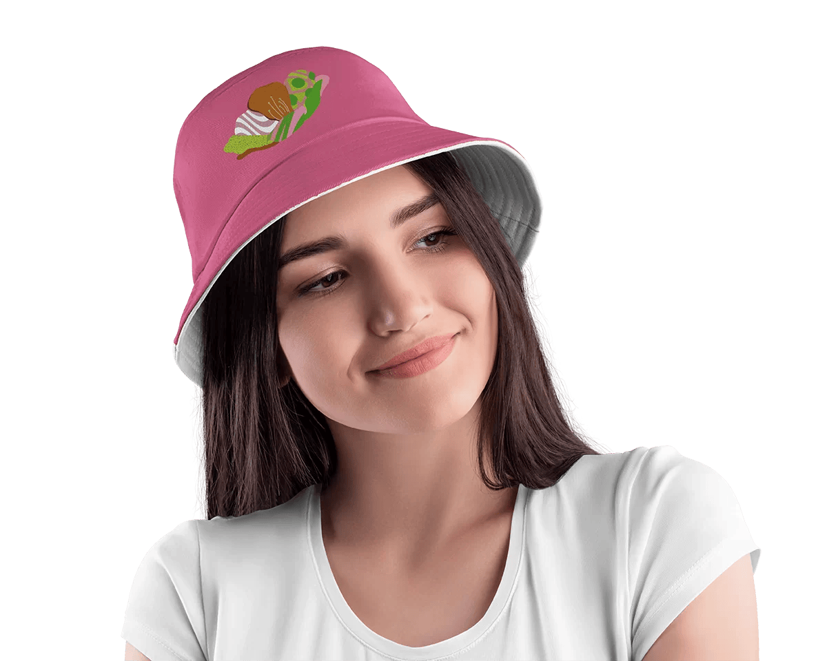 Chapeau Bob Psychédélique Rose