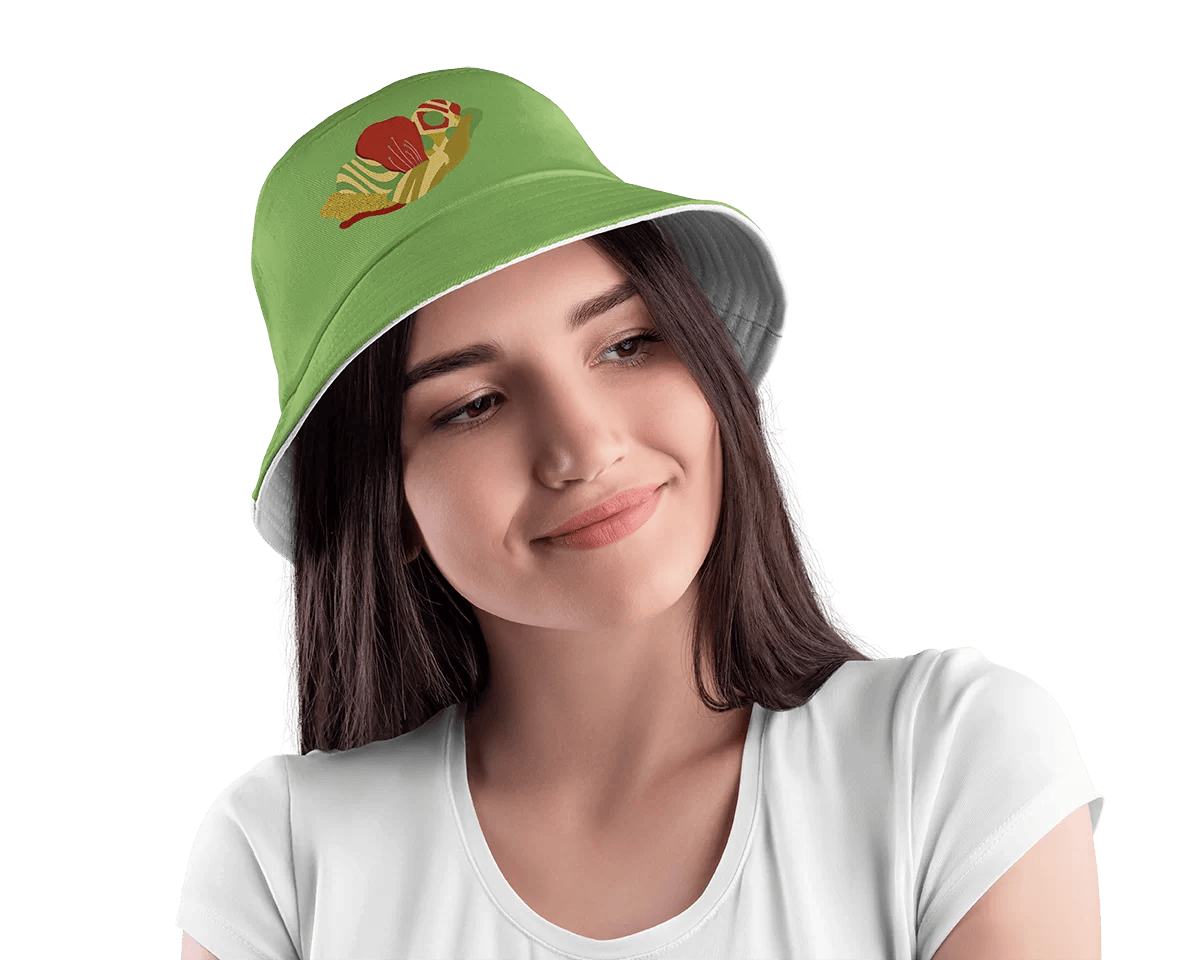 Chapeau Bob Psychédélique Vert