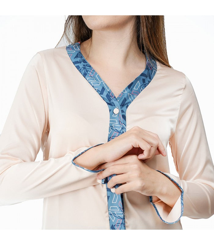 Chemise à Manches en Satin