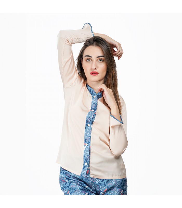 Chemise à Manches en Satin