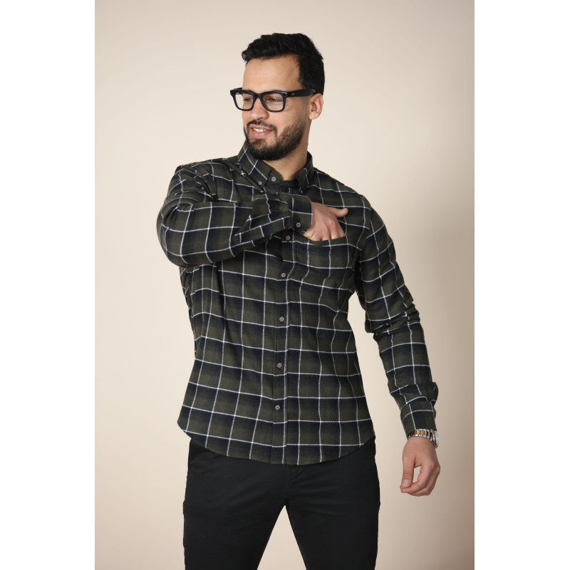 Chemise Homme Classique | Motif Carreaux Slim Fit