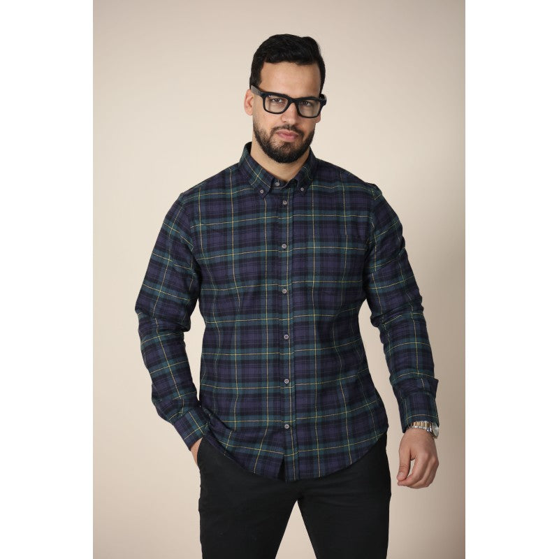 Chemise Homme Classique | Motif Carreaux Slim Fit