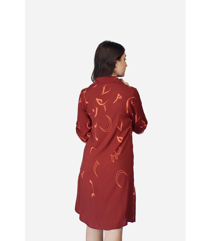 Chemisier Calligraphie en Viscose