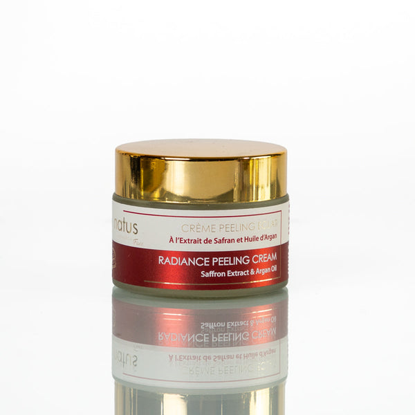 Crème peeling éclat Huile d'argan, extrait de safran