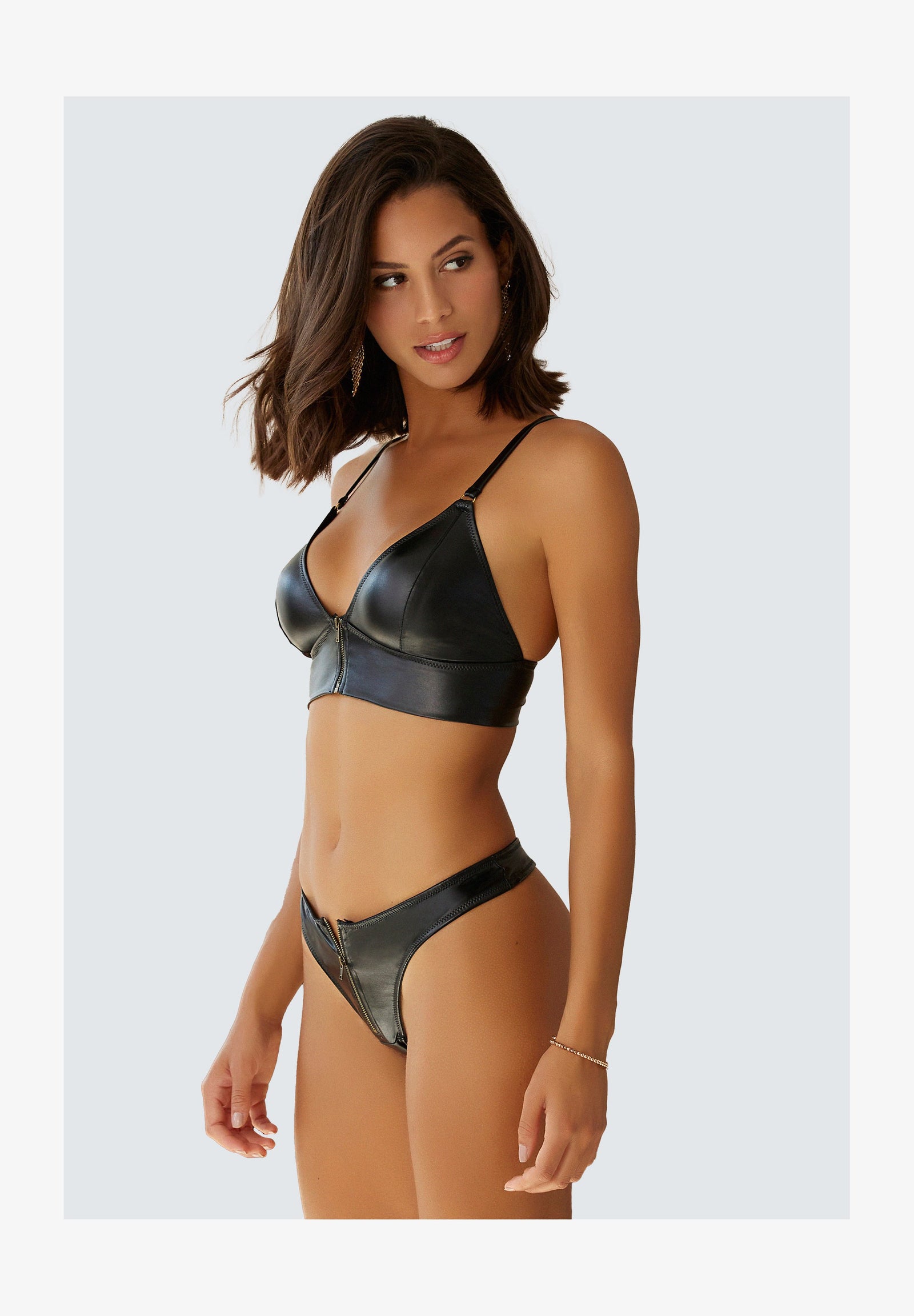 PETITE FLEUR GOLD BY LASCANA BRALETTE BRA - Soutien-gorge triangle - black