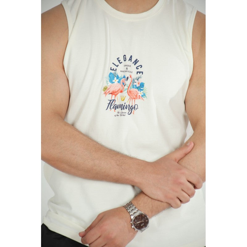 Débardeur Homme de Plage Imprimé – 100% Coton Bio