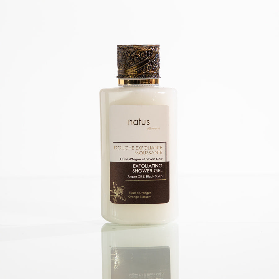 Douche exfoliante moussante